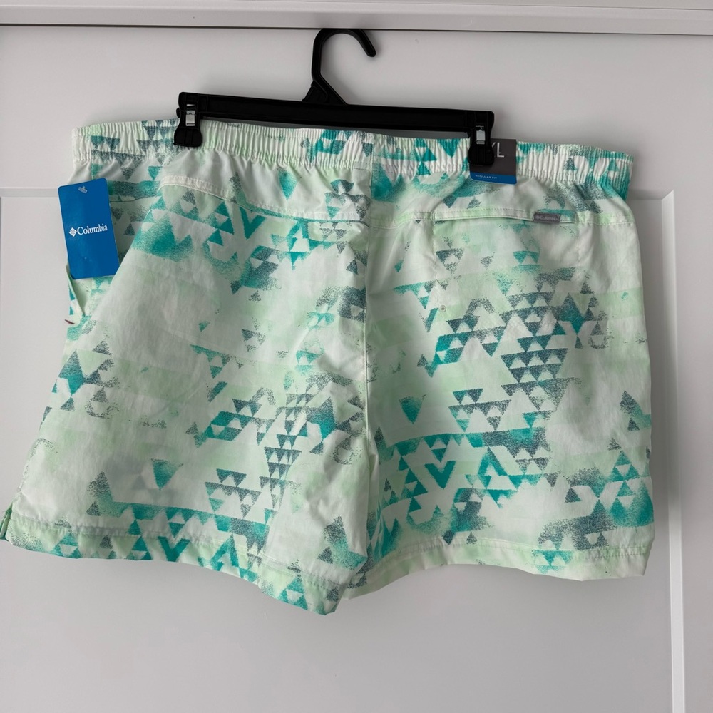 NWT-Columbia Women’s Sandy River Printed Aqua Short Sz XXL - Picture 10 of 12